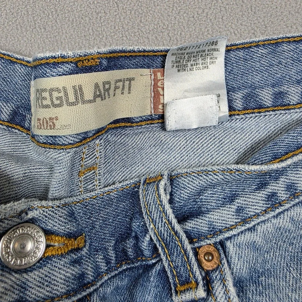 Levi's Jeans Mens W36 L30 Blue Straight Leg Regular‎ Fit 505 Light Wash